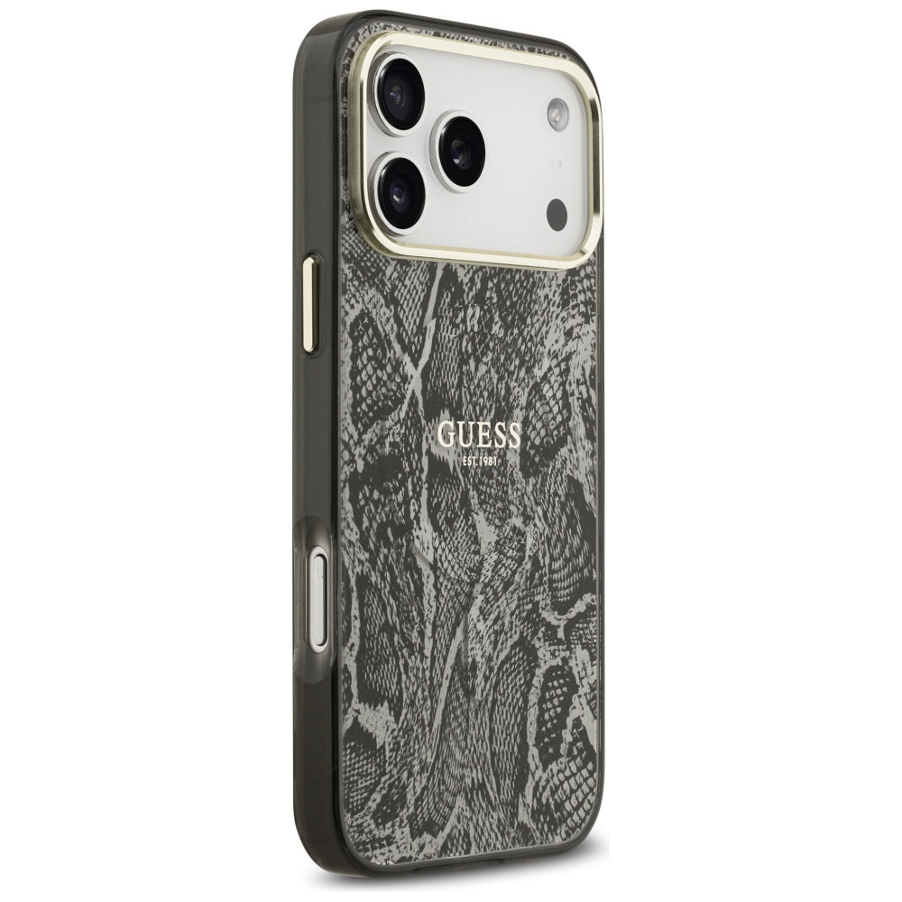 Guess Python Pattern MagSafe Case til iPhone 17 Pro Max - sort