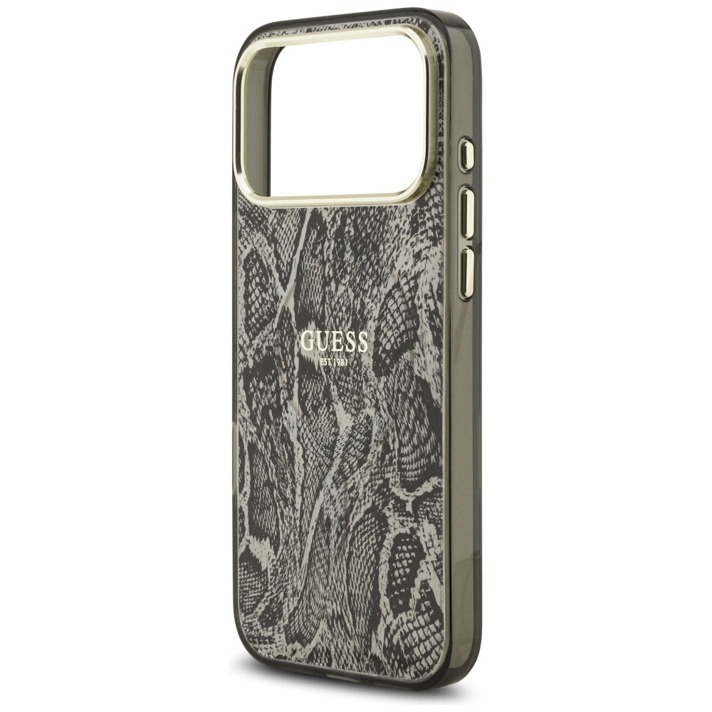 Guess Python Pattern MagSafe Case til iPhone 17 Pro Max - sort