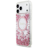Guess Resin Bottom Glitter MagSafe Case til iPhone 17 Pro Max - Pink
