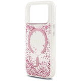 Guess Resin Bottom Glitter MagSafe Case til iPhone 17 Pro - Pink