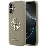 Guess Silicone Big 4G Script Case til iPhone 17 - Brunt