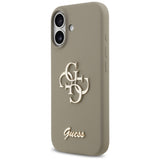 Guess Silicone Big 4G Script Case til iPhone 17 - Brunt