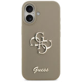 Guess Silicone Big 4G Script Case til iPhone 17 - Brunt