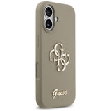 Guess Silicone Big 4G Script Case til iPhone 17 - Brunt