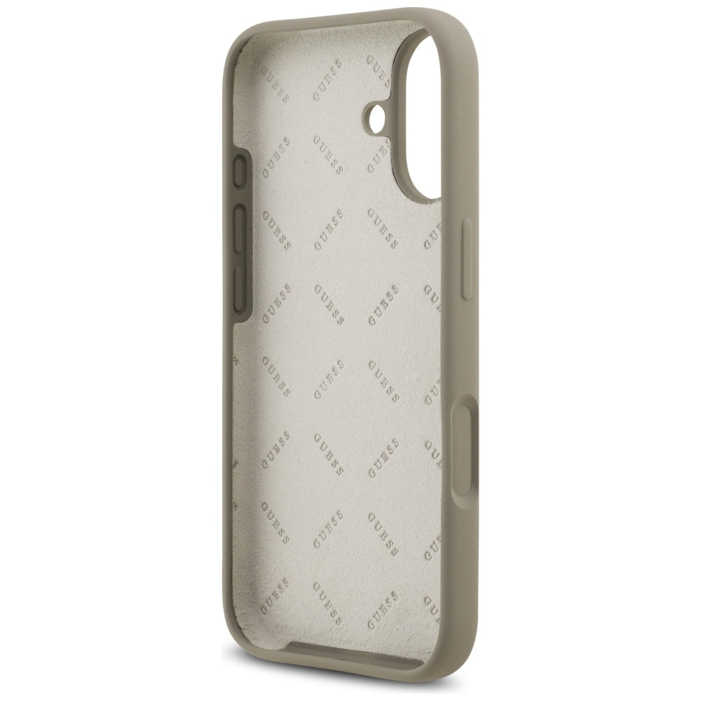 Guess Silicone Big 4G Script Case til iPhone 17 - Brunt
