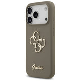 Guess Silicone Big 4G Script Case til iPhone 17 Pro - Brunt