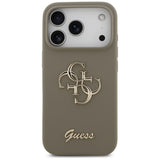 Guess Silicone Big 4G Script Case til iPhone 17 Pro - Brunt