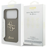 Guess Silicone Big 4G Script Case til iPhone 17 Pro - Brunt