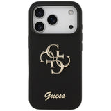 Guess Silicone Big 4G Script Case til iPhone 17 Pro - sort