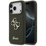 Guess Silicone Big 4G Script Case til iPhone 17 Pro - Grøn