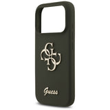 Guess Silicone Big 4G Script Case til iPhone 17 Pro - Grøn