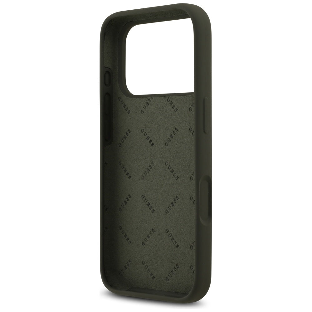 Guess Silicone Big 4G Script Case til iPhone 17 Pro - Grøn
