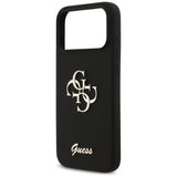 Guess Silicone Big 4G Script Case til iPhone 17 Pro Max - sort
