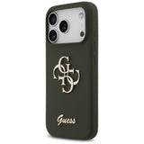 Guess Silicone Big 4G Script Case til iPhone 17 Pro Max - Grøn