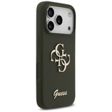 Guess Silicone Big 4G Script Case til iPhone 17 Pro Max - Grøn