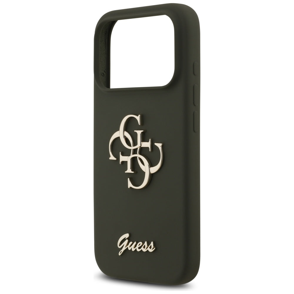 Guess Silicone Big 4G Script Case til iPhone 17 Pro Max - Grøn