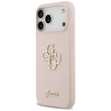 Guess Silicone Big 4G Script Case til iPhone 17 Pro Max - Pink