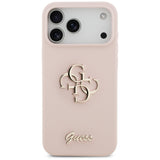 Guess Silicone Big 4G Script Case til iPhone 17 Pro Max - Pink