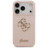Guess Silicone Big 4G Script Case til iPhone 17 Pro - Pink