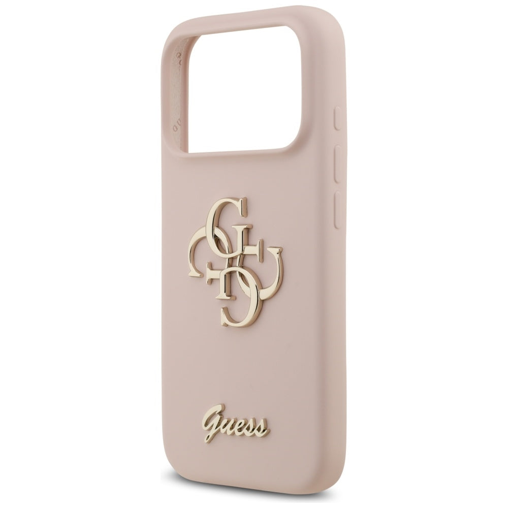 Guess Silicone Big 4G Script Case til iPhone 17 Pro - Pink