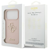 Guess Silicone Big 4G Script Case til iPhone 17 Pro - Pink