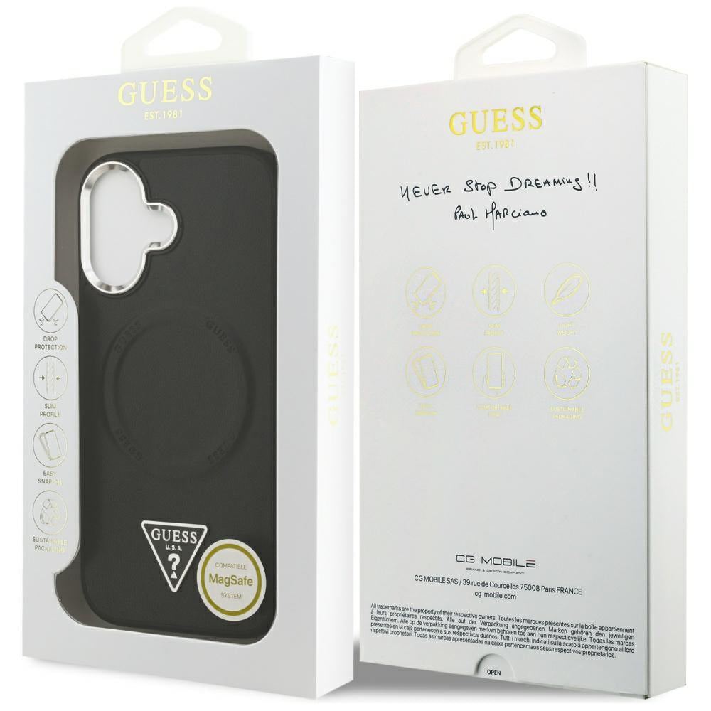 Guess Triangle Logo MagSafe-hylster til iPhone 17 - sort