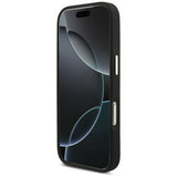 Karl Lagerfeld FW Grained Karl & Choupette Heads Pins & Logo iPhone 17 Pro Case - sort