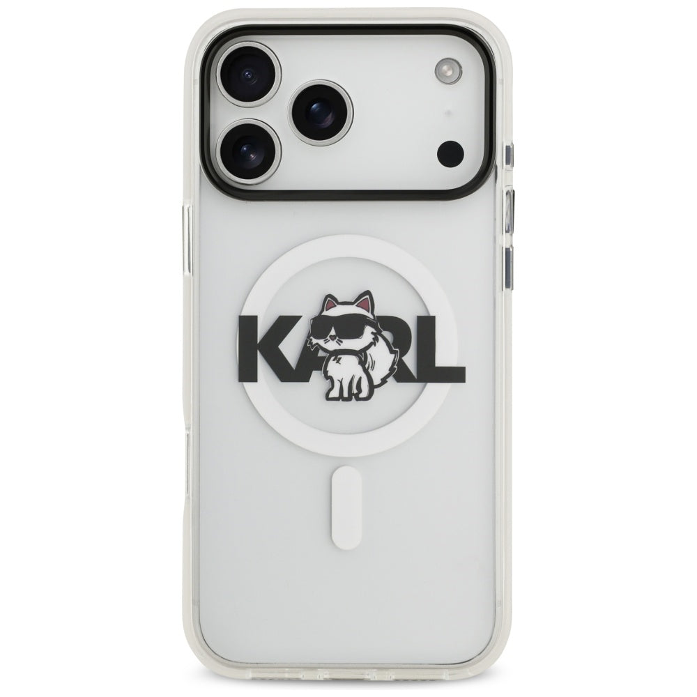 Karl Lagerfeld IML Choupette Sketch Logo MagSafe Case til iPhone 17 Pro - Klar