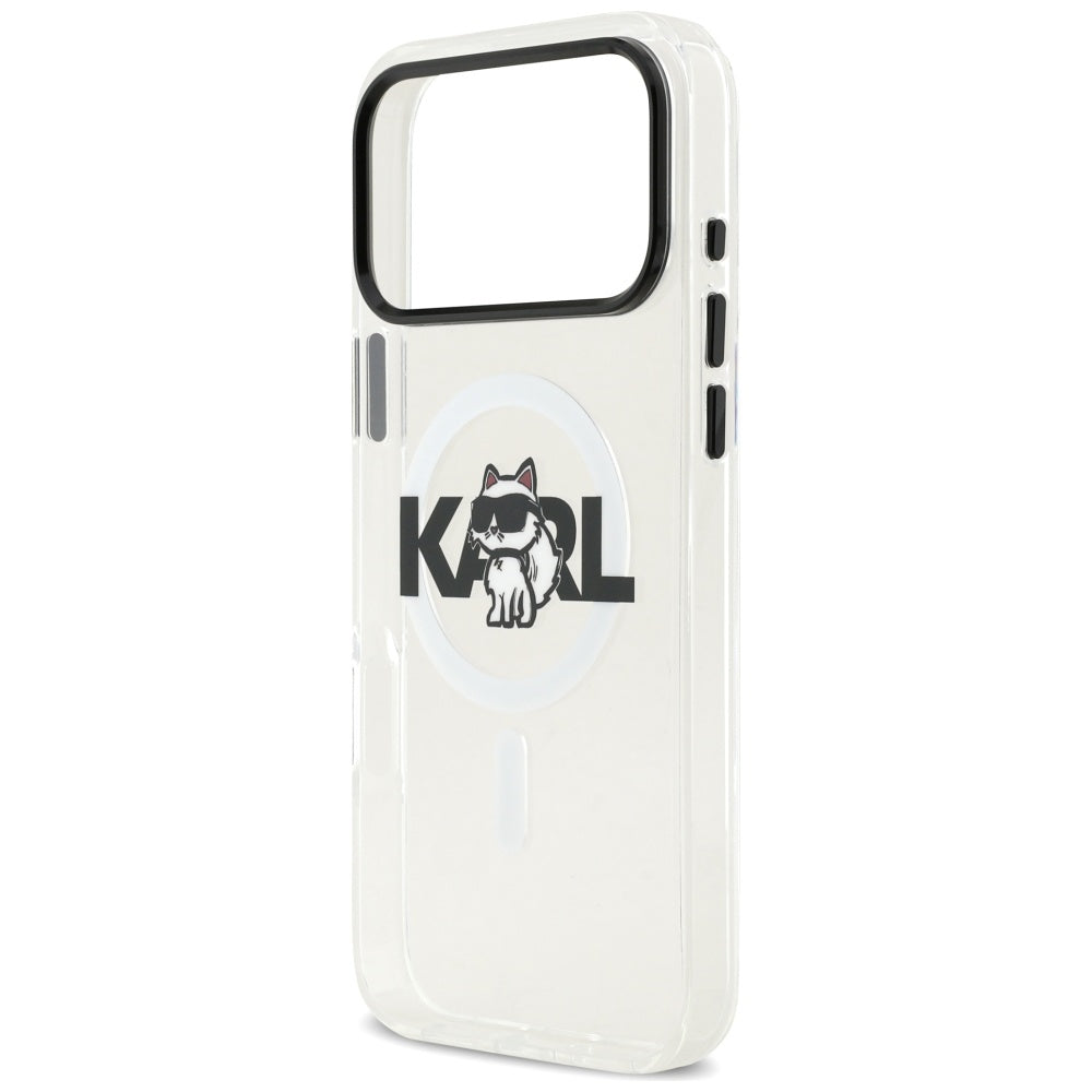 Karl Lagerfeld IML Choupette Sketch Logo MagSafe Case til iPhone 17 Pro - Klar