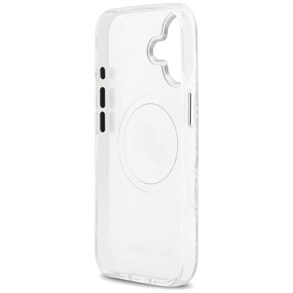 Karl Lagerfeld IML Glitter Karl & Choupette Heads Logo MagSafe iPhone 17 Case - Grå