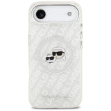 Karl Lagerfeld IML Glitter Karl&Choupette Heads Logo MagSafe Case til iPhone Air - Grå