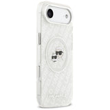 Karl Lagerfeld IML Glitter Karl&Choupette Heads Logo MagSafe Case til iPhone Air - Grå