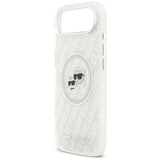 Karl Lagerfeld IML Glitter Karl&Choupette Heads Logo MagSafe Case til iPhone Air - Grå