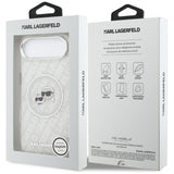 Karl Lagerfeld IML Glitter Karl&Choupette Heads Logo MagSafe Case til iPhone Air - Grå