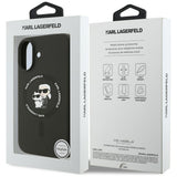 Karl Lagerfeld Silicone Karl & Choupette Ring MagSafe Case til iPhone 17 - sort