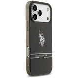 US Polo DH og Bottom Stripe Logo MagSafe Case til iPhone 17 Pro Max - sort