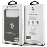 US Polo DH og Bottom Stripe Logo MagSafe Case til iPhone 17 Pro Max - sort