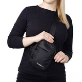 Wozinsky WMS-W1 Unisex Mini skuldertaske Vandtæt dobbelt-kammer til telefon - sort