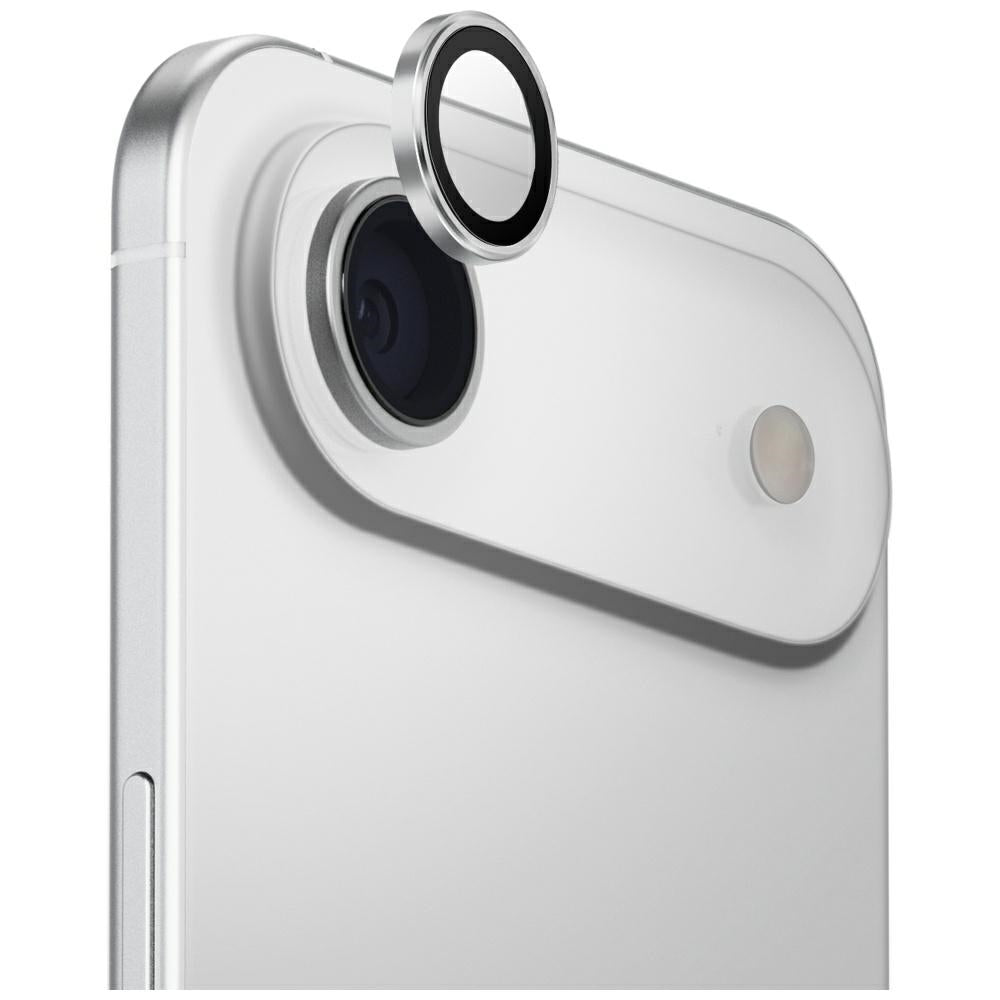 Uniq Optix aluminiums kamera-linseskytter til iPhone Air med applikator - sølv