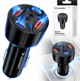 Wozinsky WLS-04 60W Biloplader 2xUSB-C 2xUSB-A - sort