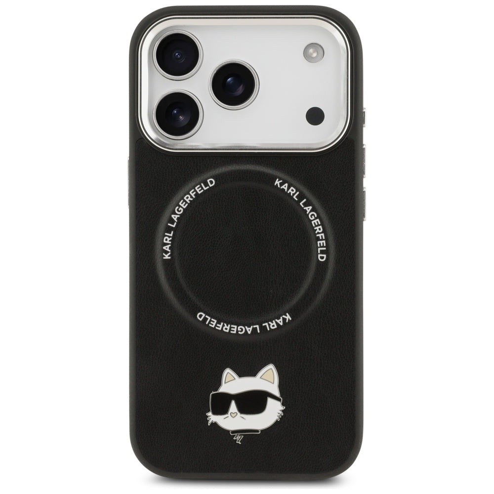 Karl Lagerfeld Choupette Pin MagSafe Case til iPhone 17 Pro - sort
