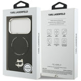 Karl Lagerfeld Choupette Pin MagSafe Case til iPhone 17 Pro - sort