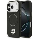 Karl Lagerfeld Choupette Pin MagSafe Case til iPhone 17 Pro Max - sort