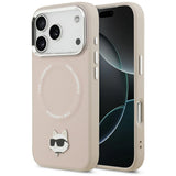 Karl Lagerfeld Choupette Pin MagSafe Case til iPhone 17 Pro - Pink