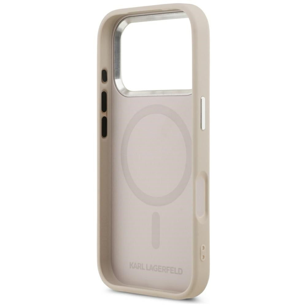Karl Lagerfeld Choupette Pin MagSafe Case til iPhone 17 Pro - Pink