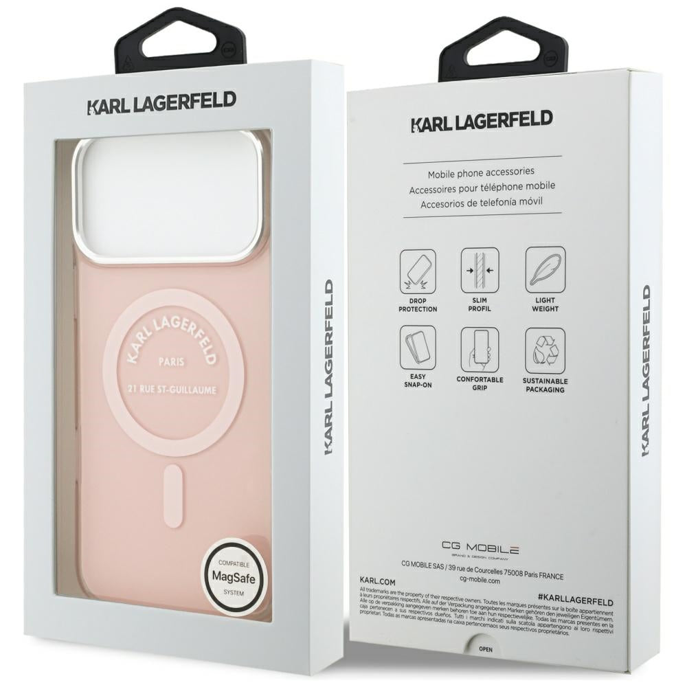 Karl Lagerfeld IML Karl RSG Logo MagSafe Case til iPhone 17 Pro Max - Pink