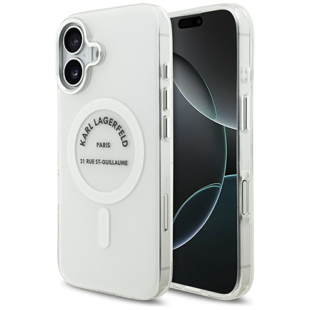 Karl Lagerfeld IML Karl RSG Logo MagSafe Case til iPhone 17 - Gennemsigtig