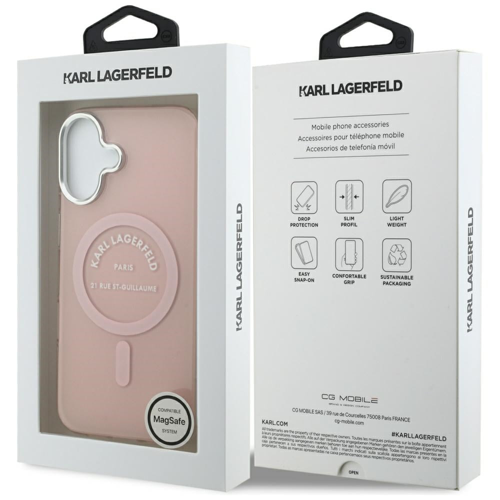 Karl Lagerfeld IML Karl RSG Logo MagSafe Case til iPhone 17 - Pink