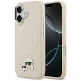 Karl Lagerfeld Karl & Choupette Pins MagSafe Case til iPhone 17 - Beige