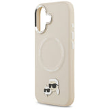 Karl Lagerfeld Karl & Choupette Pins MagSafe Case til iPhone 17 - Beige
